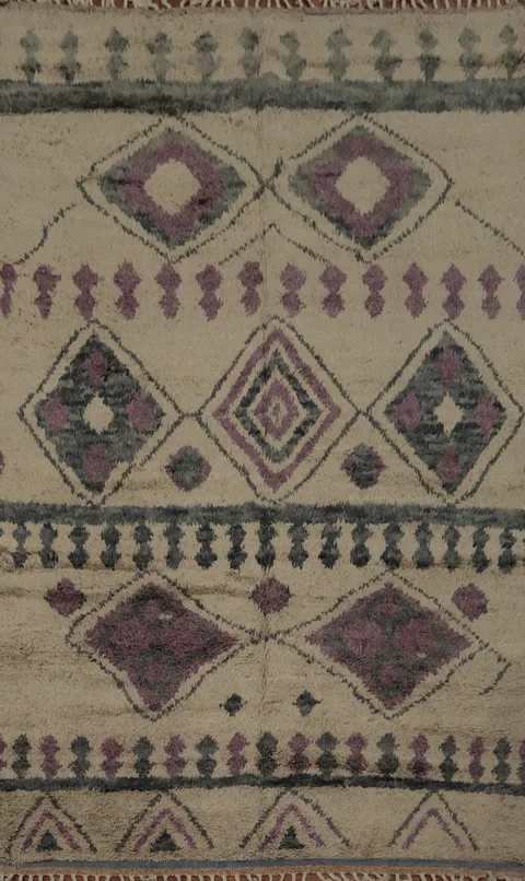 Geometric Plush Moroccan Area Rug 7x10