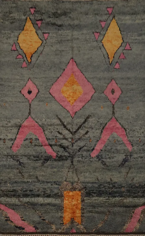 Sophisticated Geometric Moroccan Area Rug 9x12 with Artistic Flair
