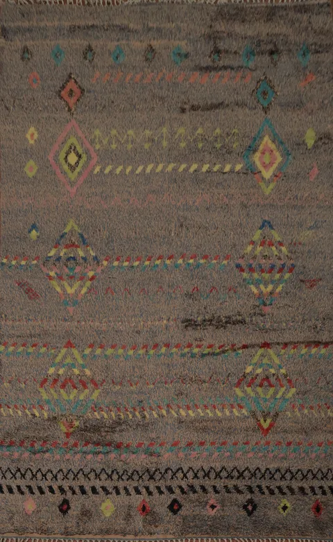 Geometric Motif Plush Moroccan Area Rug 9x12 to Enhance Your Space
