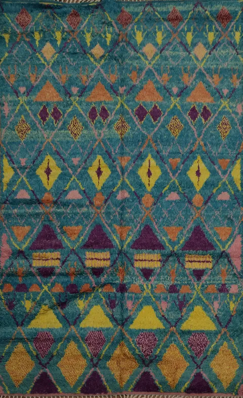 All-Over Trellis Plush Moroccan Area Rug 7x10