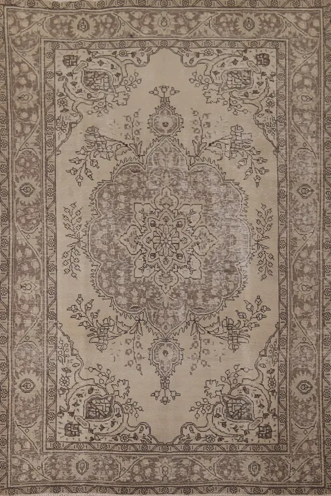 Distressed Wool Tabriz Persian Area Rug 7x9