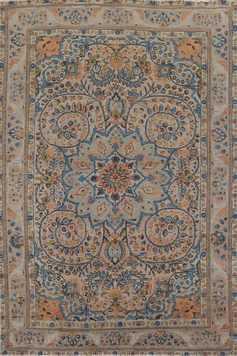 Handmade Floral Tabriz Persian Area Rug 7x10