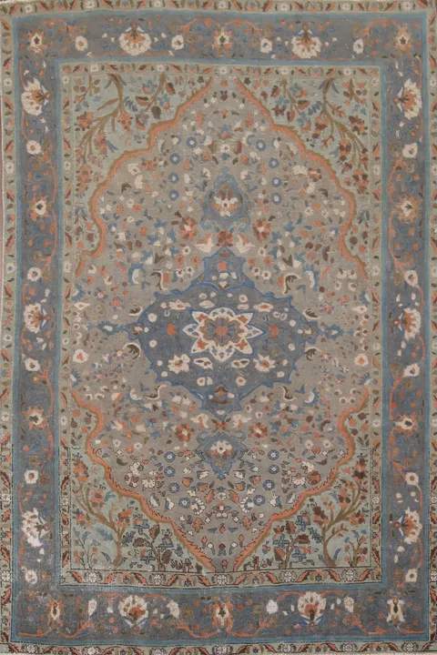 Distressed Wool Tabriz Persian Area Rug 7x10
