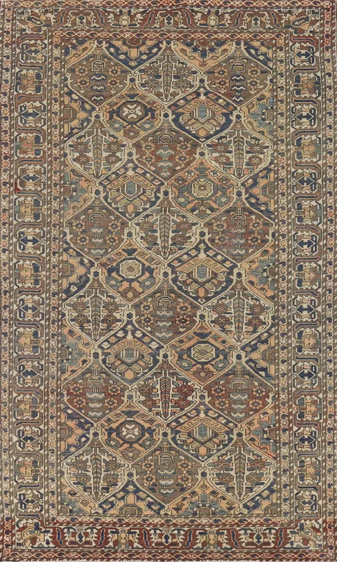 All-Over Bakhtiari Persian Living Room Rug 5x10