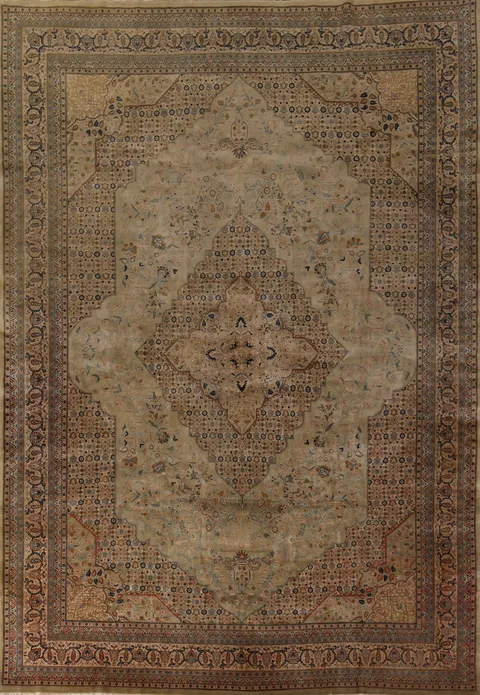 Vegetable Dye Kashan Persian Large Rug 10x14