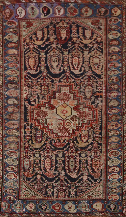 Antique Vegetable Dye Kazak Persian Rug 3x5