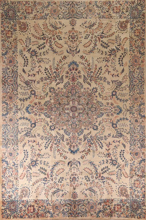 Handmade Floral Kashan Persian Area Rug 9x13