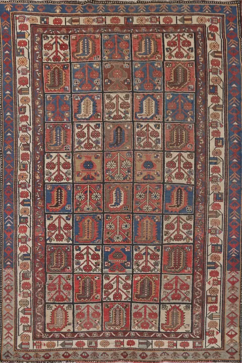 Garden Design Bakhtiari Persian Area Rug 7x9