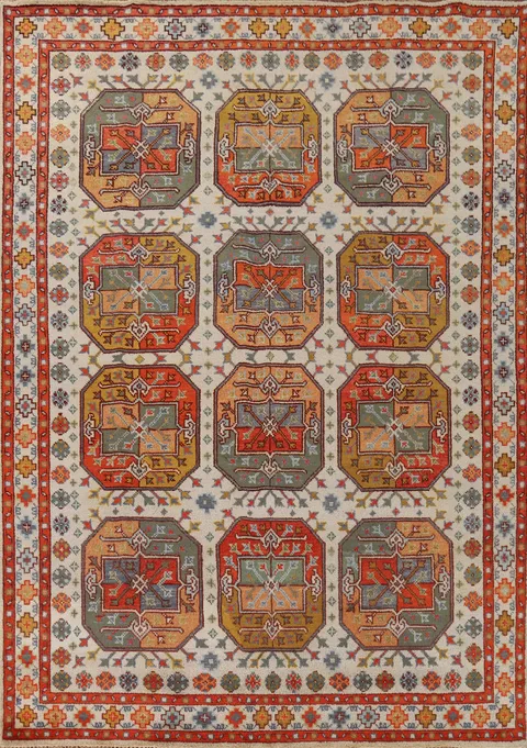Elephant Feet Kazak Indian Area Rug 8x10