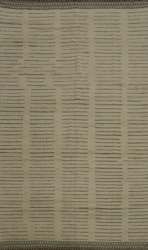 Moroccan Modern Area Rug 9x13 Boasting Stylish Minimalist Lines