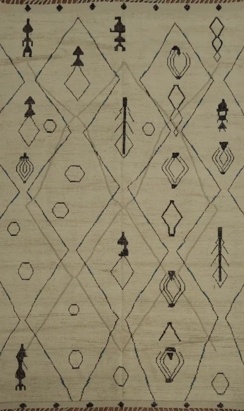 Handmade Wool Moroccan Abstract Area Rug 8x12