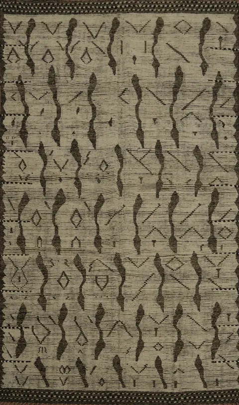 All-Over Abstract Moroccan Wool Area Rug 8x12