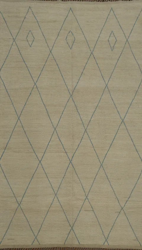 All-Over Trellis Moroccan Large Area Rug 9x14