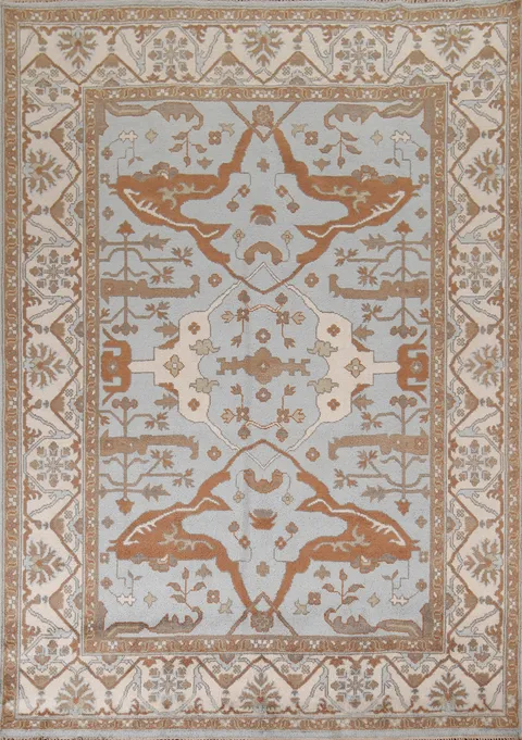 Light Blue Oushak Indian Area Rug 8x10