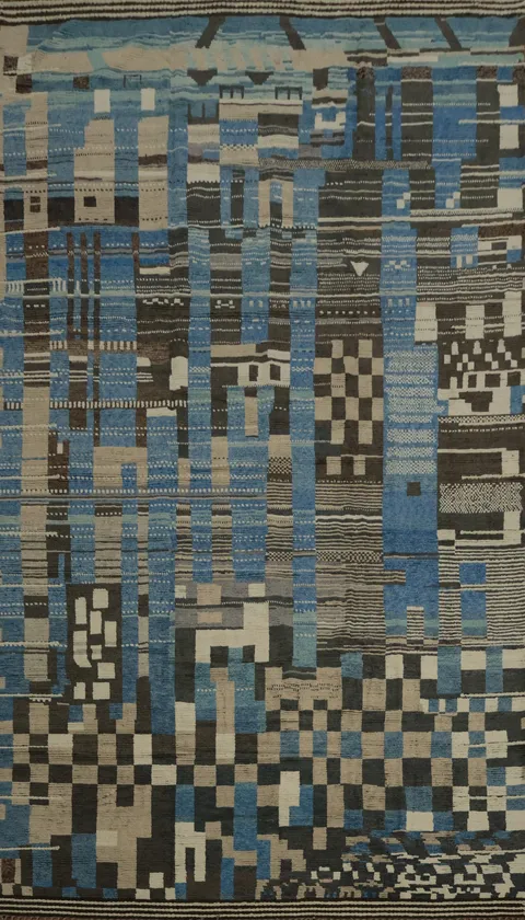 Abstract Geometric Moroccan Large Modern Rug 12x19
