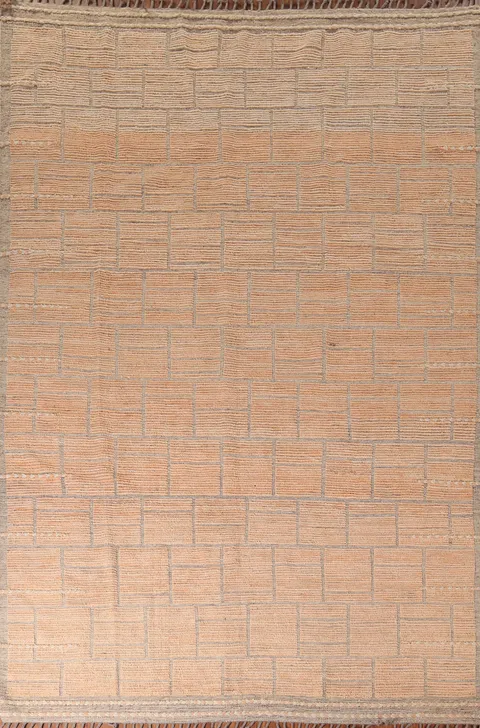 Striped Wool Moroccan Handmade Area Rug 9x13