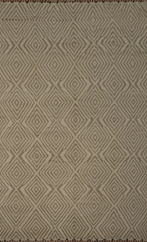 All-Over Geometric Moroccan Handmade Large Rug 10x15