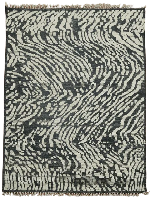 All-Over Abstract Moroccan Living Room Rug 9x12