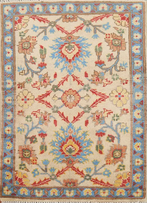 Handmade Wool Kazak Oriental Accent Rug 2x3