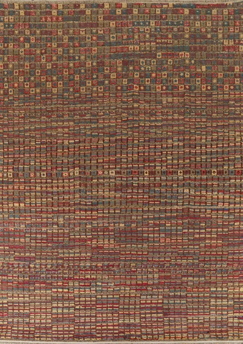 All-Over Checkered Moroccan Modern Area Rug 8x10