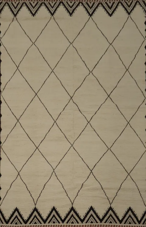 Stylish Geometric Moroccan Area Rug 9x12 for Modern Living Spaces