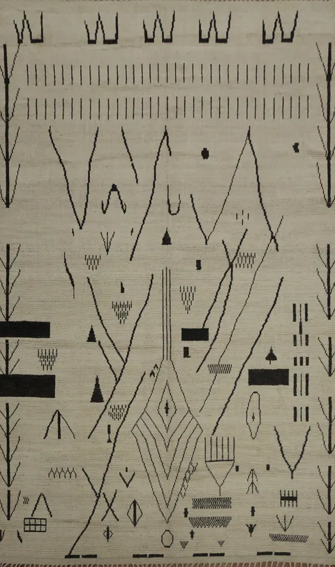 Transform Your Room with This Moroccan Large Modern Rug 10x15