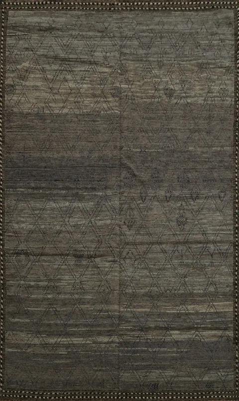 All-Over Trellis Wool Moroccan Abstract Area Rug 9x13