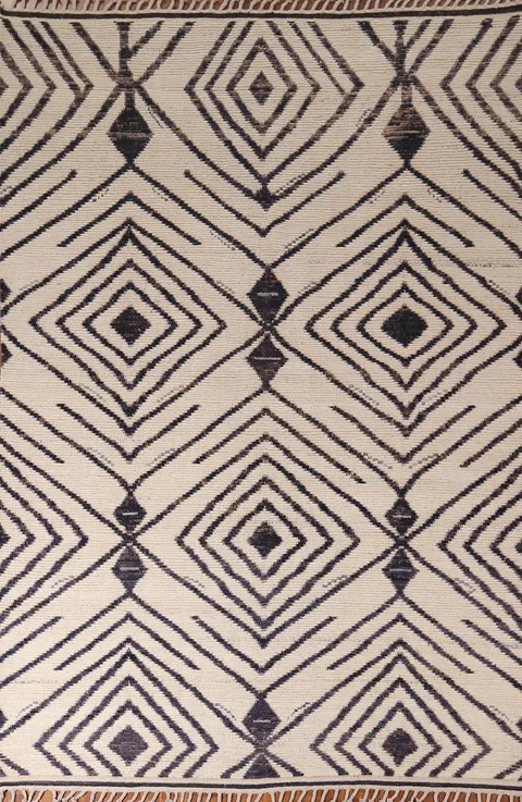Geometric Wool Moroccan Modern Area Rug 8x11