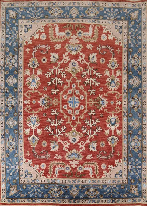 Hand-Knotted Wool Oushak Oriental Area Rug 8x10