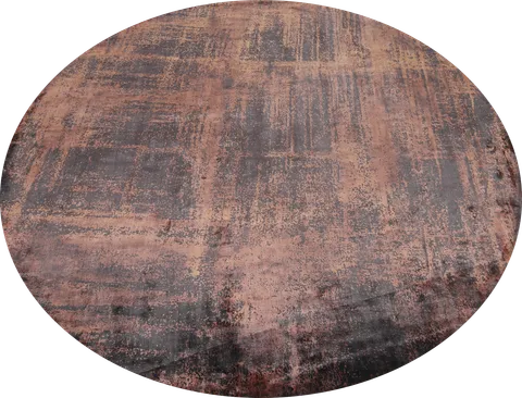 Handmade Abstract Indian Round Rug 9x9