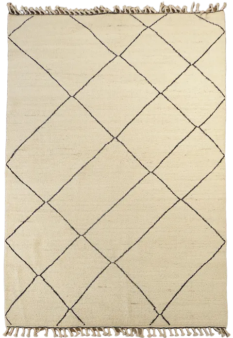 Trellis Wool Moroccan Oriental Area Rug 6x8
