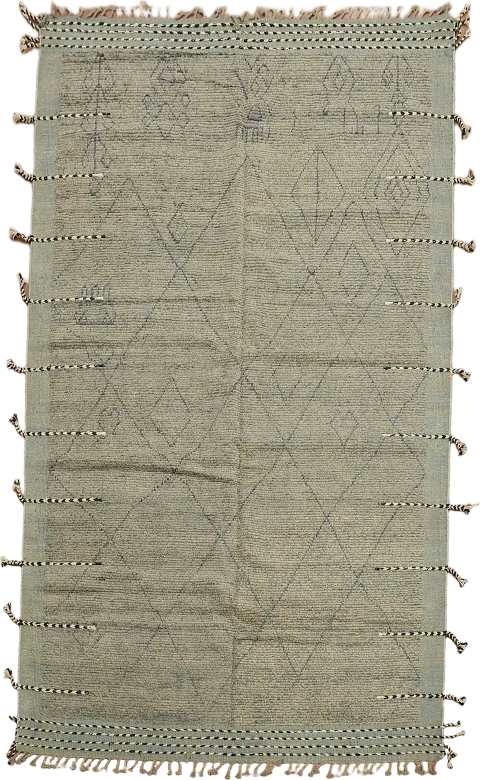 Earth Tone Wool Moroccan Oriental Area Rug 8x12