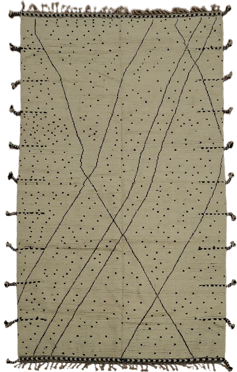 Handmade Wool Moroccan Oriental Area Rug 7x11
