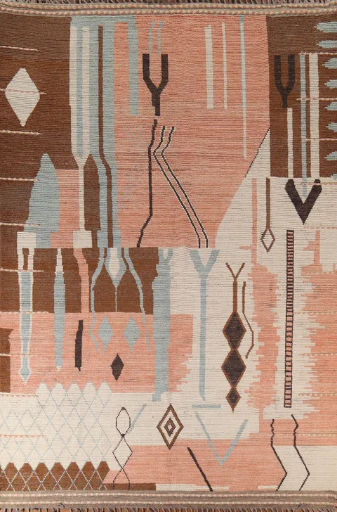 All-Over Moroccan Abstract Area Rug 9x13
