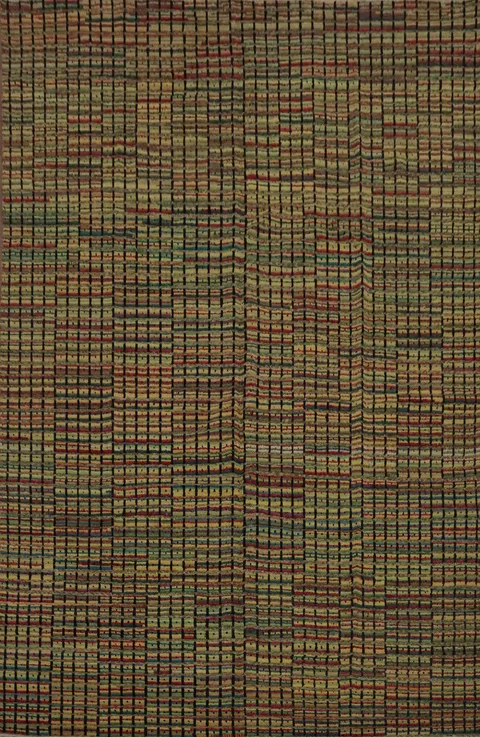 Striped Multicolor Moroccan Oriental Area Rug 9x13