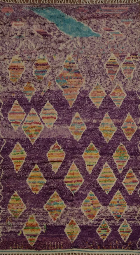 Geometric Purple Moroccan Abstract Area Rug 6x10