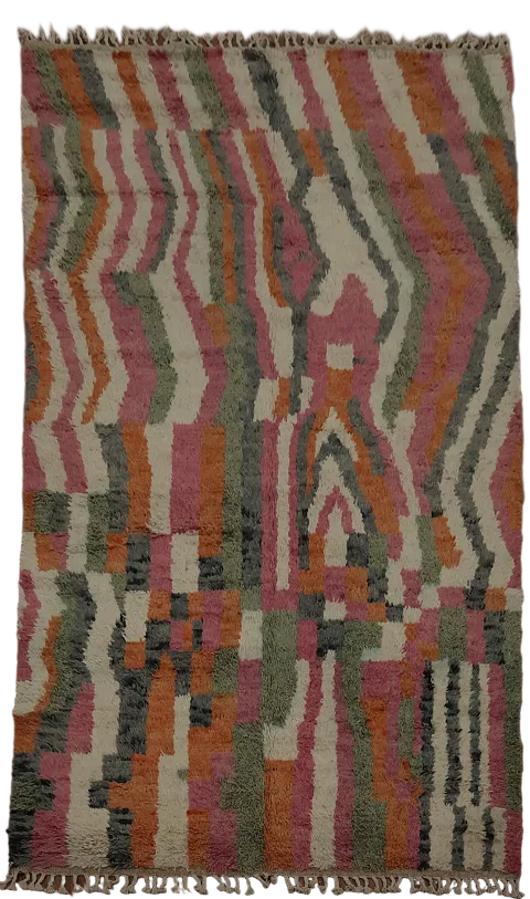 All-Over Moroccan Abstract Area Rug 6x10
