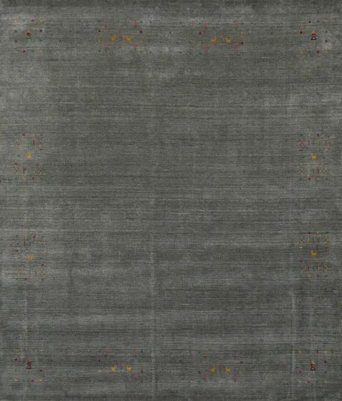 Handmade Gray Gabbeh Square Area Rug 9x9