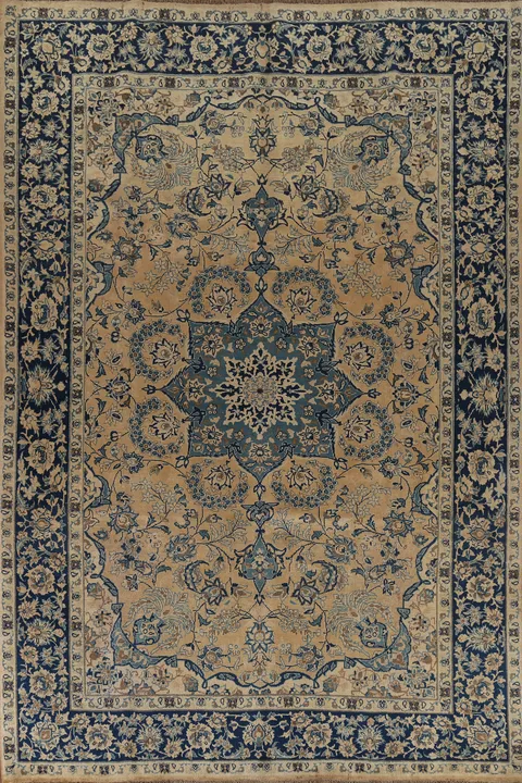 Handmade Floral Najafabad Persian Living Room Rug 7x10