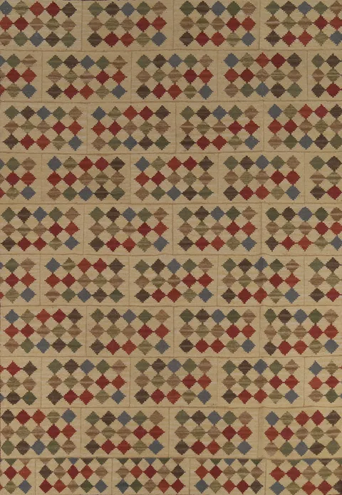 All-Over Geometric Kilim Oriental Area Rug 8x10