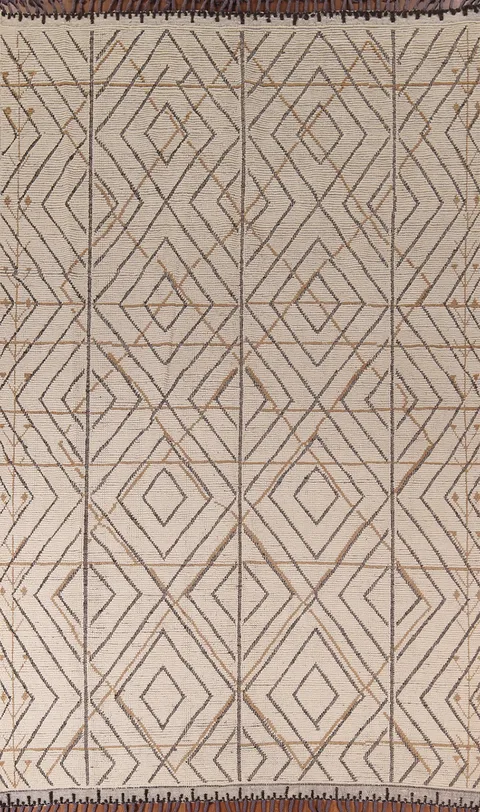 All-Over Trellis Geometric Moroccan Area Rug 8x13