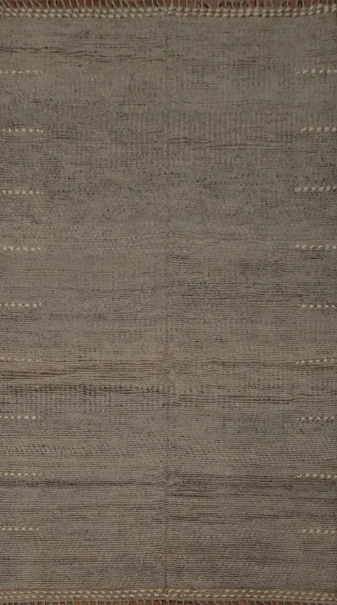All-Over Striped Moroccan Modern Area Rug 7x11