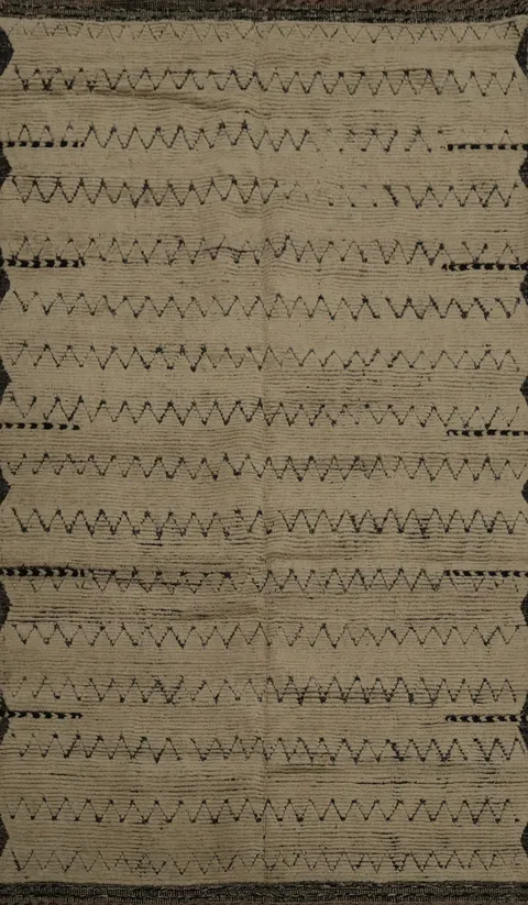 Chevron Style Moroccan Living Room Area Rug 6x10