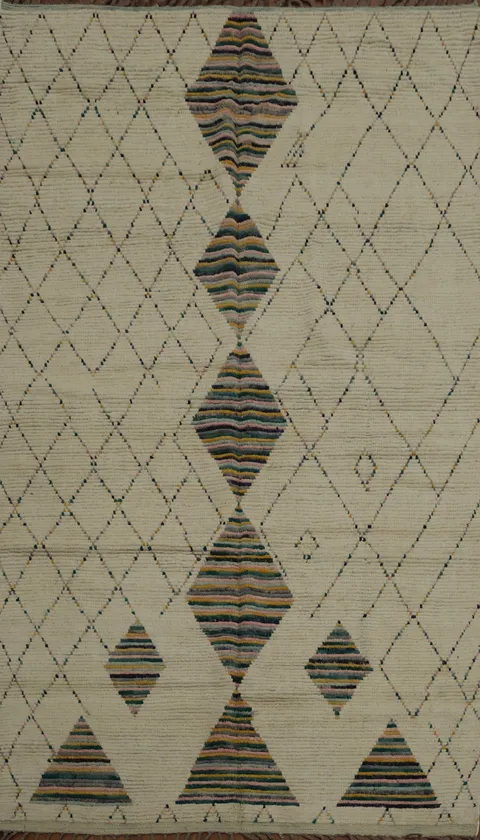 All-Over Trellis Moroccan Oriental Area Rug 6x9