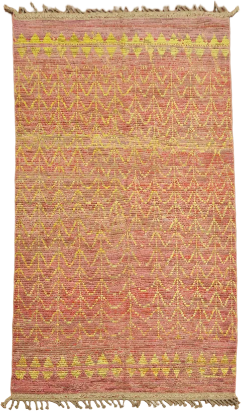 All-Over Handmade Wool Moroccan Area Rug 6x10