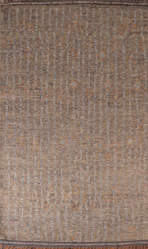 Brown Striped Moroccan Oriental Area Rug 6x11