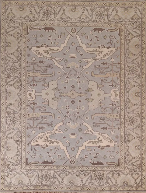 Handmade Gray Oushak Oriental Area Rug 8x10