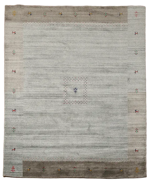 Striped Wool Tribal Gabbeh Indian Area Rug 7x8
