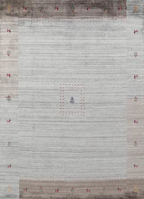 Handmade Striped Gabbeh Indian Area Rug 6x8