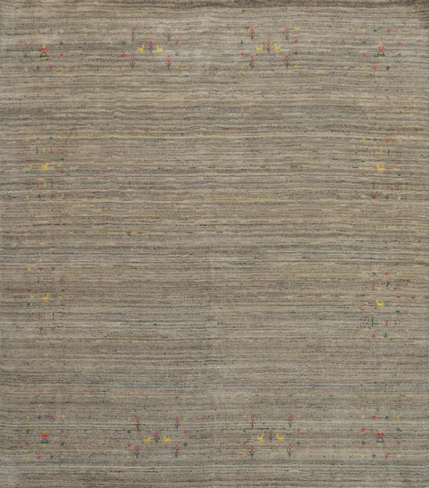 Handmade Gabbeh Indian Square Rug 8x8